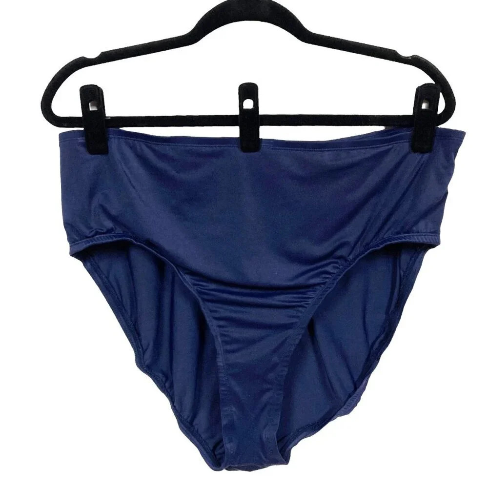 Tommy Hilfiger Woman Swim Bottoms, Size 22W, Navy Blue, New w Tags